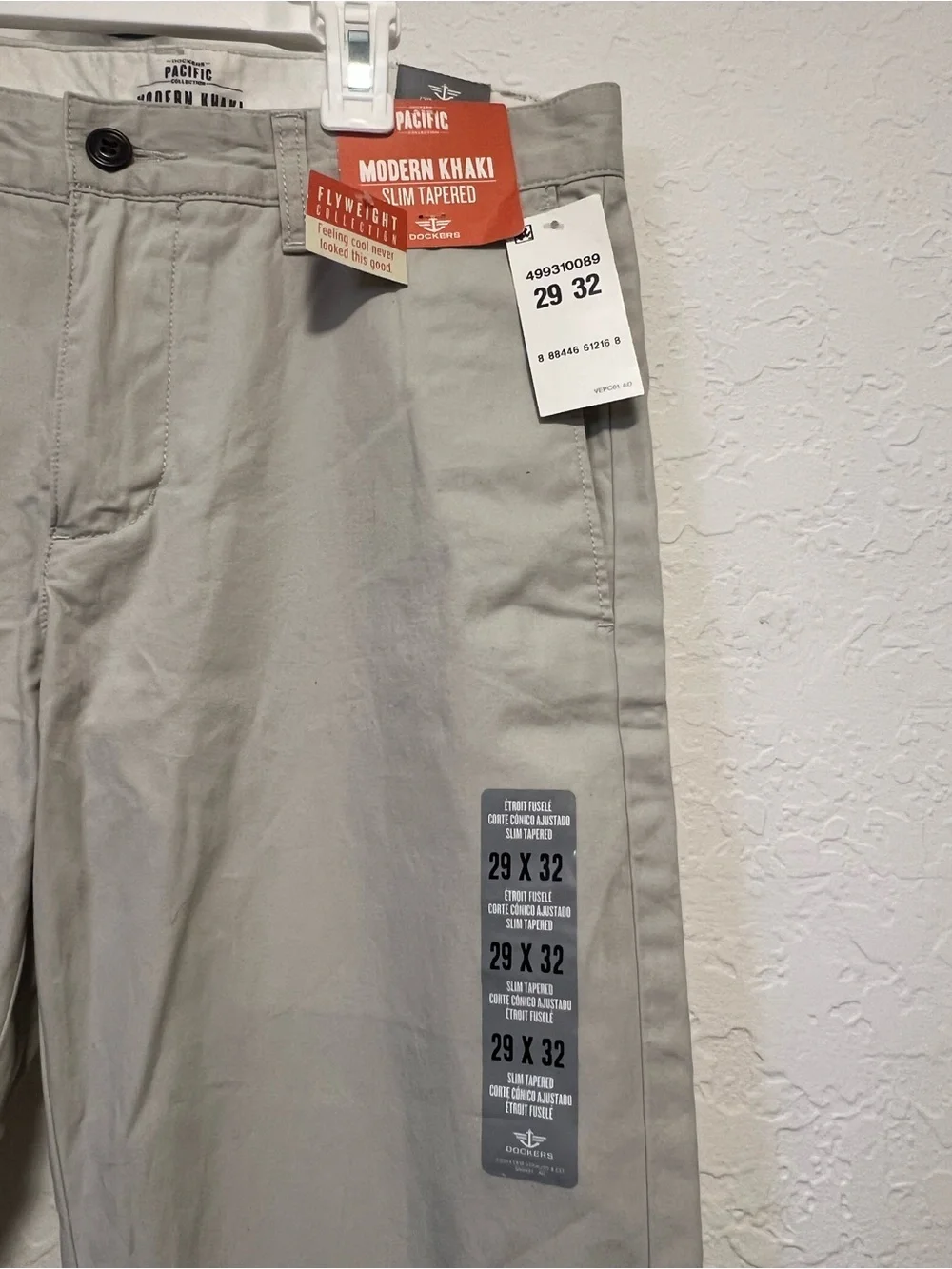 Dockers Pacific Collection Modern Khaki Slim Tapered Pants Light Beige 29x32 NWT